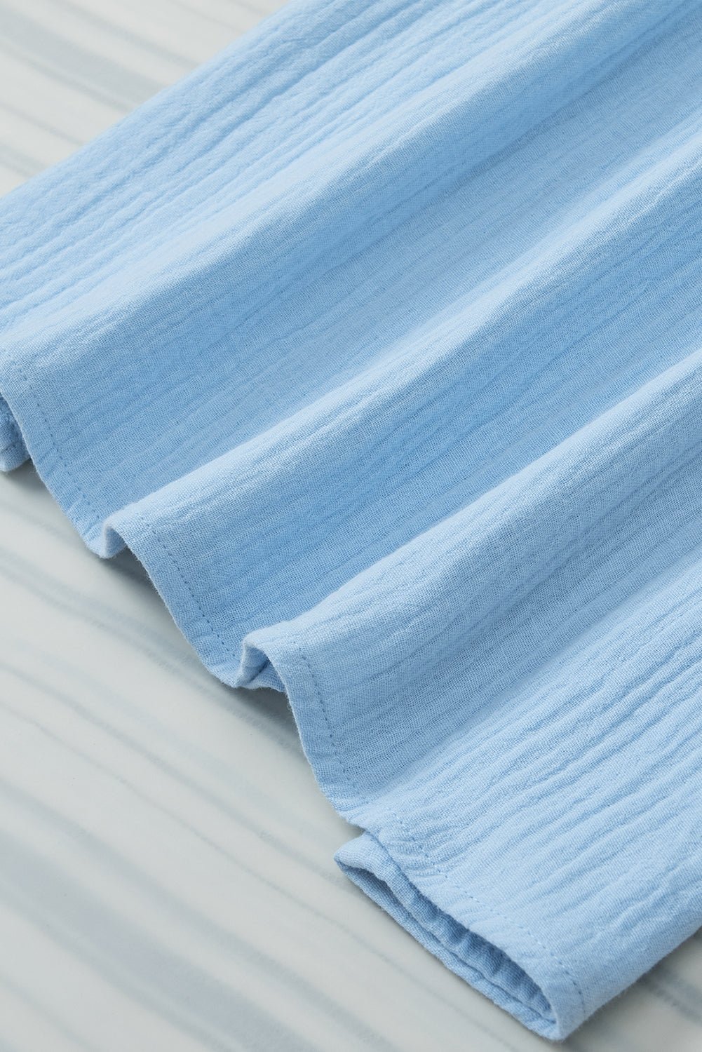 Orange Crinkled Ruffle Sleeve Blouse - MAD RUFFI