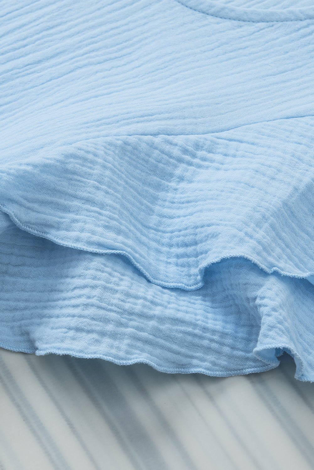 Orange Crinkled Ruffle Sleeve Blouse - MAD RUFFI