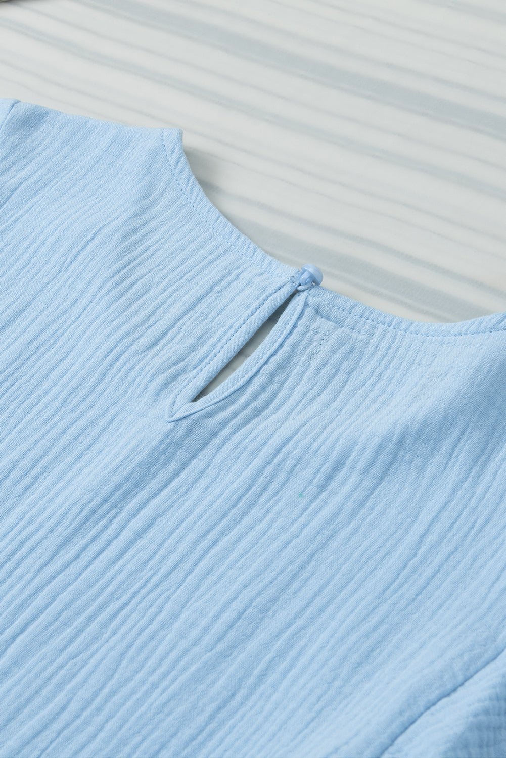 Orange Crinkled Ruffle Sleeve Blouse - MAD RUFFI