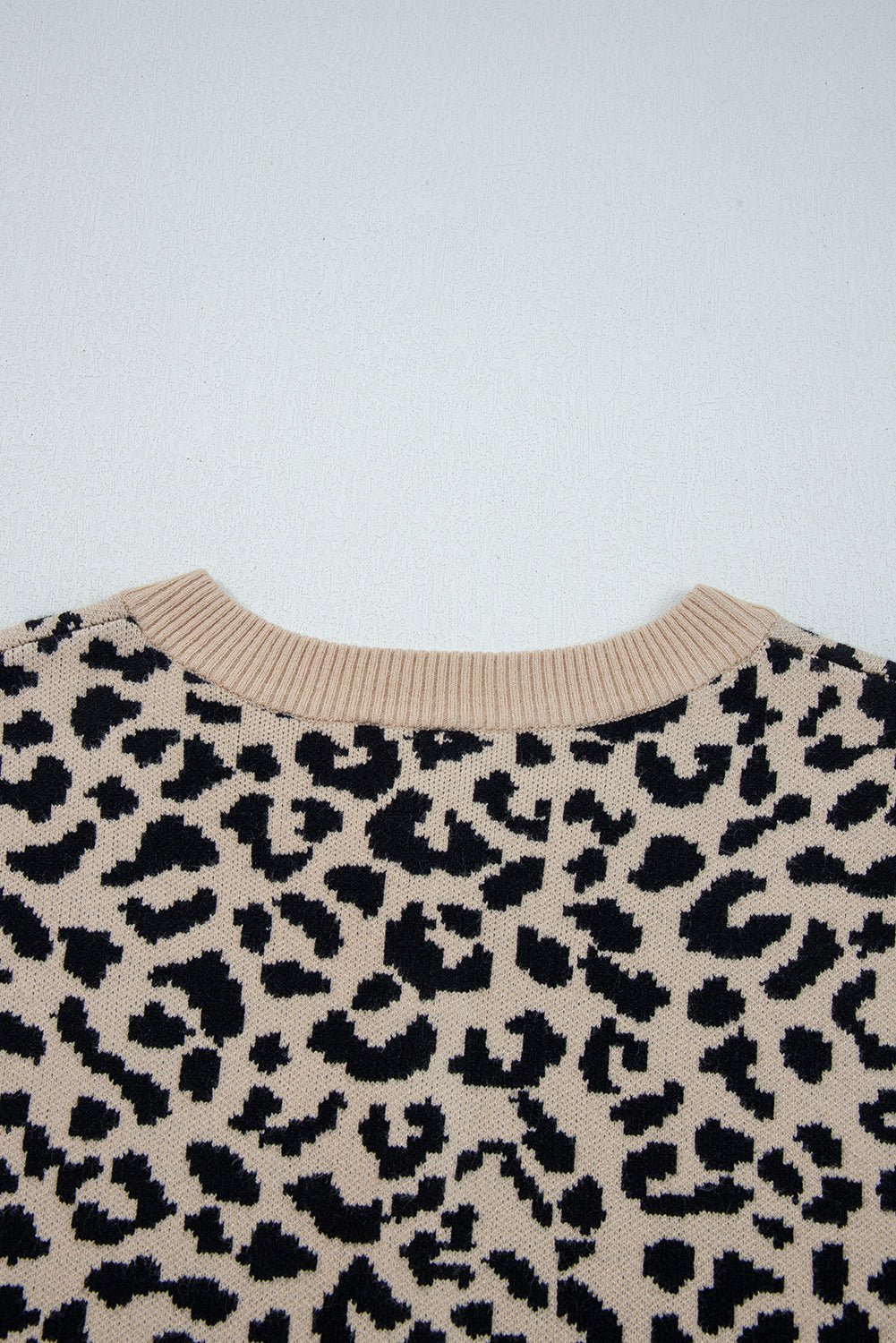 Orange Leopard Drop Shoulder Knitted Cardigan - MAD RUFFI