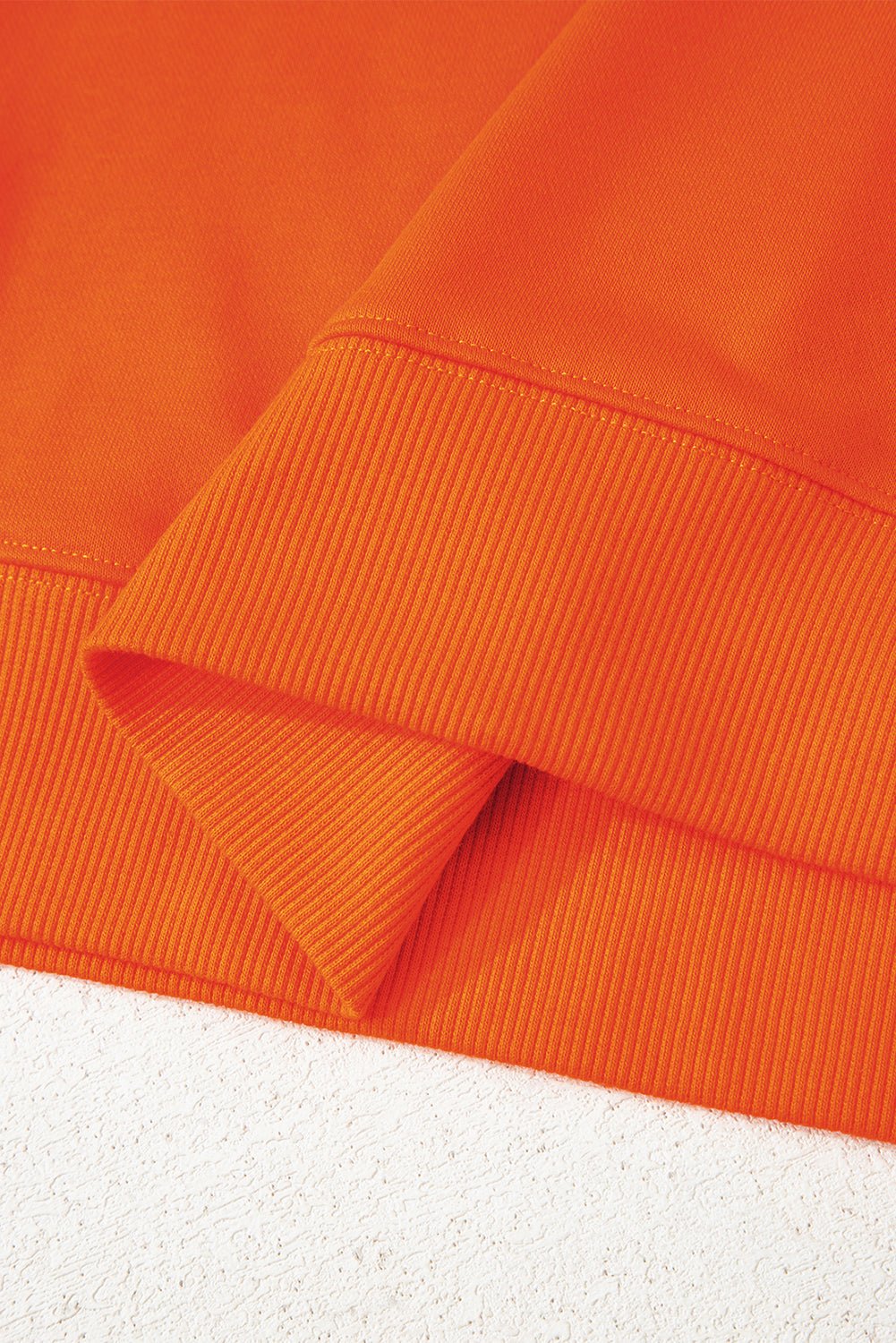 Orange Preppy Striped Sleeve Loose Sweatshirt - MAD RUFFI