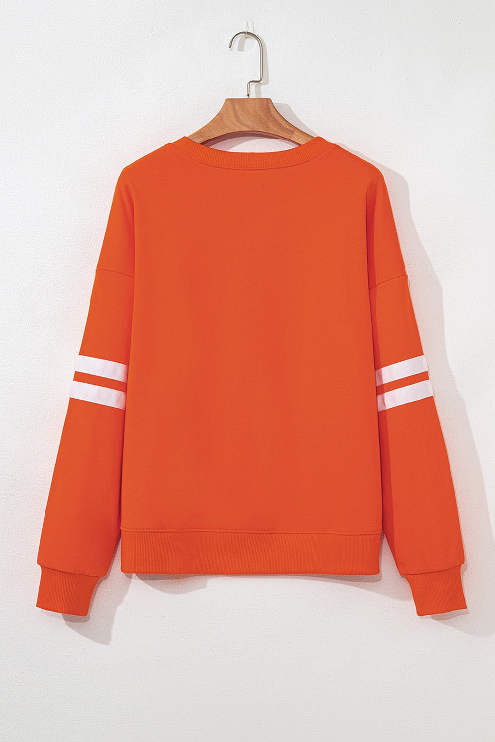 Orange PUMPKIN SPICE Graphic Varsity Casual Sweatshirt - MAD RUFFI