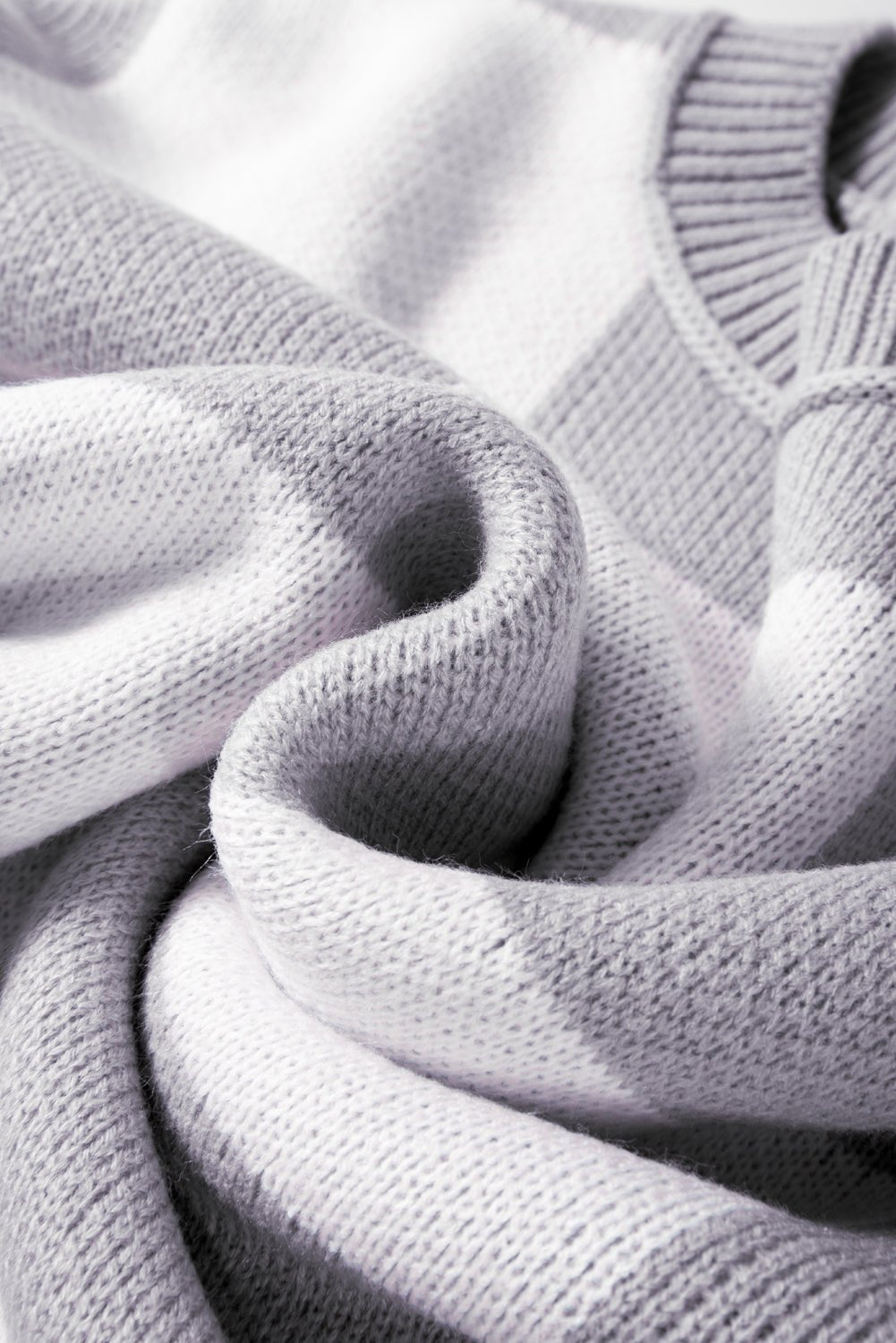 Orange & White Plaid Exposed Seam Bishop Sleeve Sweater - MAD RUFFI