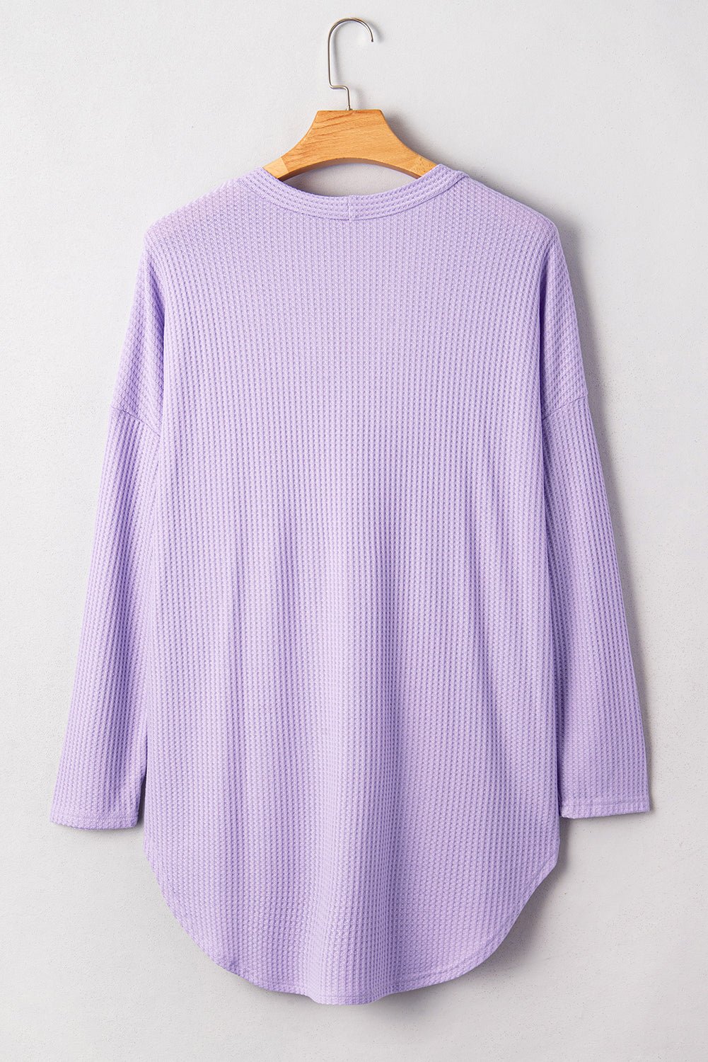 Orchid Petal Plus Size Waffle Knit Button Front Cardigan - MAD RUFFI