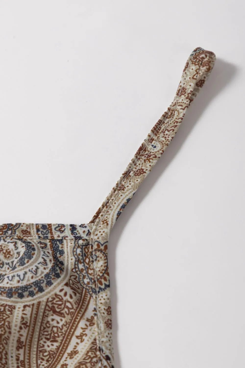 Paisley Printed Smocked Babydoll Cami - MAD RUFFI