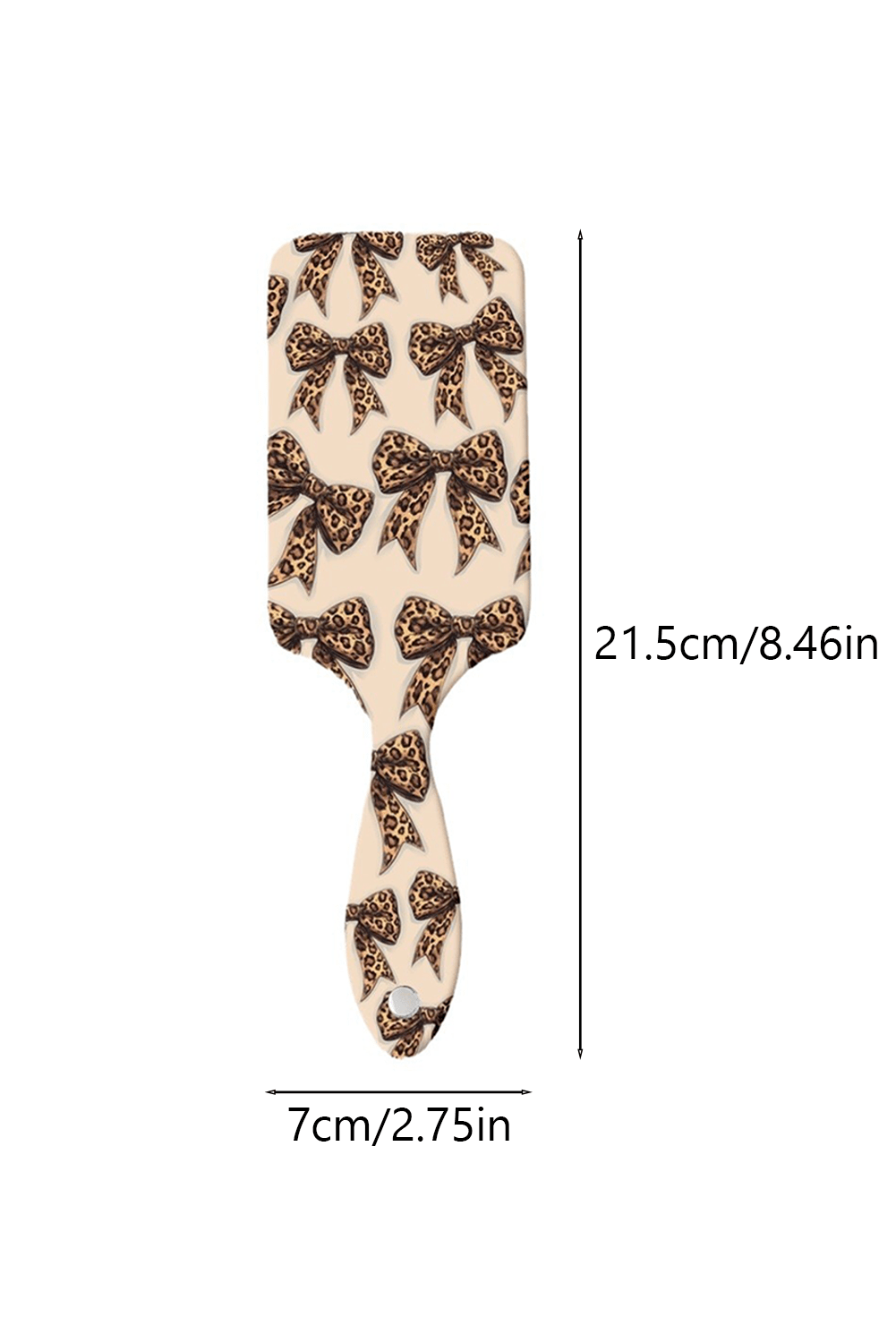 Parchment Leopard Bow Print Hair Comb - MAD RUFFI