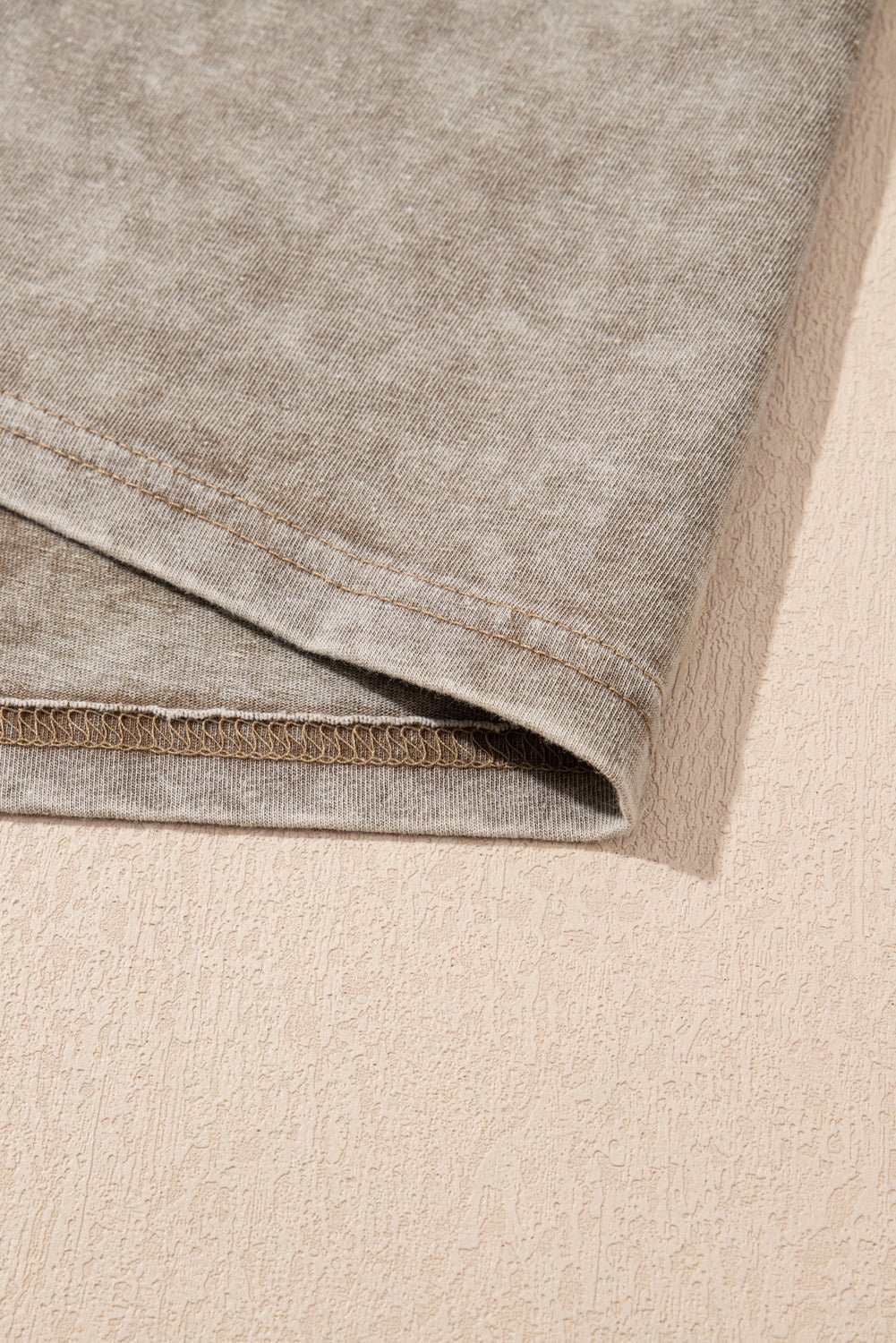 Parchment Mineral Washed Letter Graphic Top - MAD RUFFI