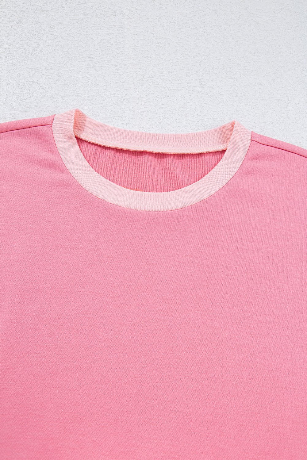 Peach Blossom Half Sleeve Raw Seam High Low Side Split Top - MAD RUFFI