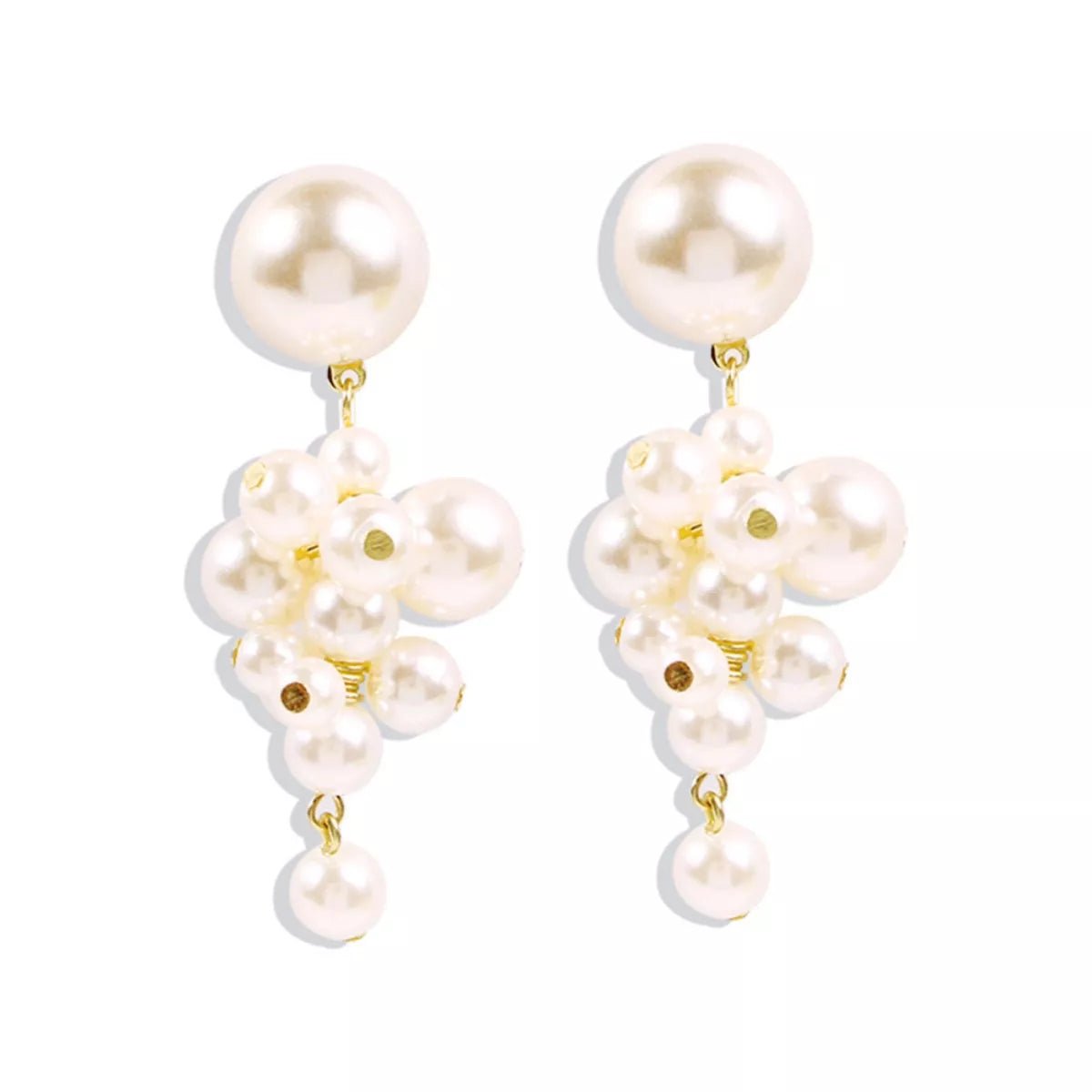 Pearl Cluster Dangle Earrings - MAD RUFFI