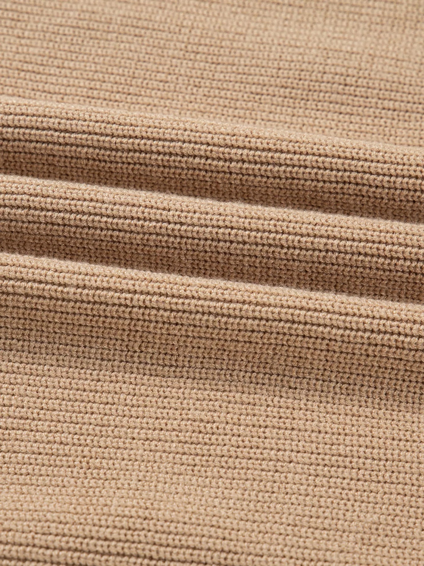 Pearl Embellished Keyhole Ribbed Sweater Dress - MAD RUFFI