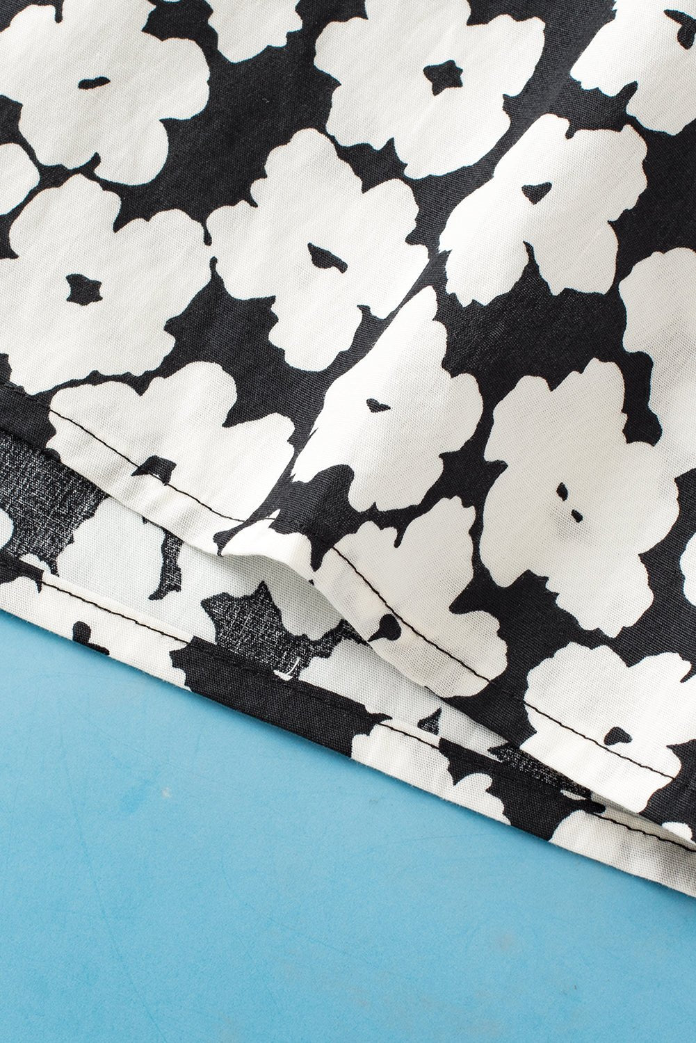 Pink Contrast Ric Rac Layered Ruffle Sleeve Floral Blouse - MAD RUFFI