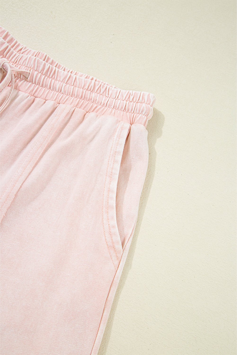 Pink Flower Patch Mineral Washed Cropped Wide Leg Pants - MAD RUFFI