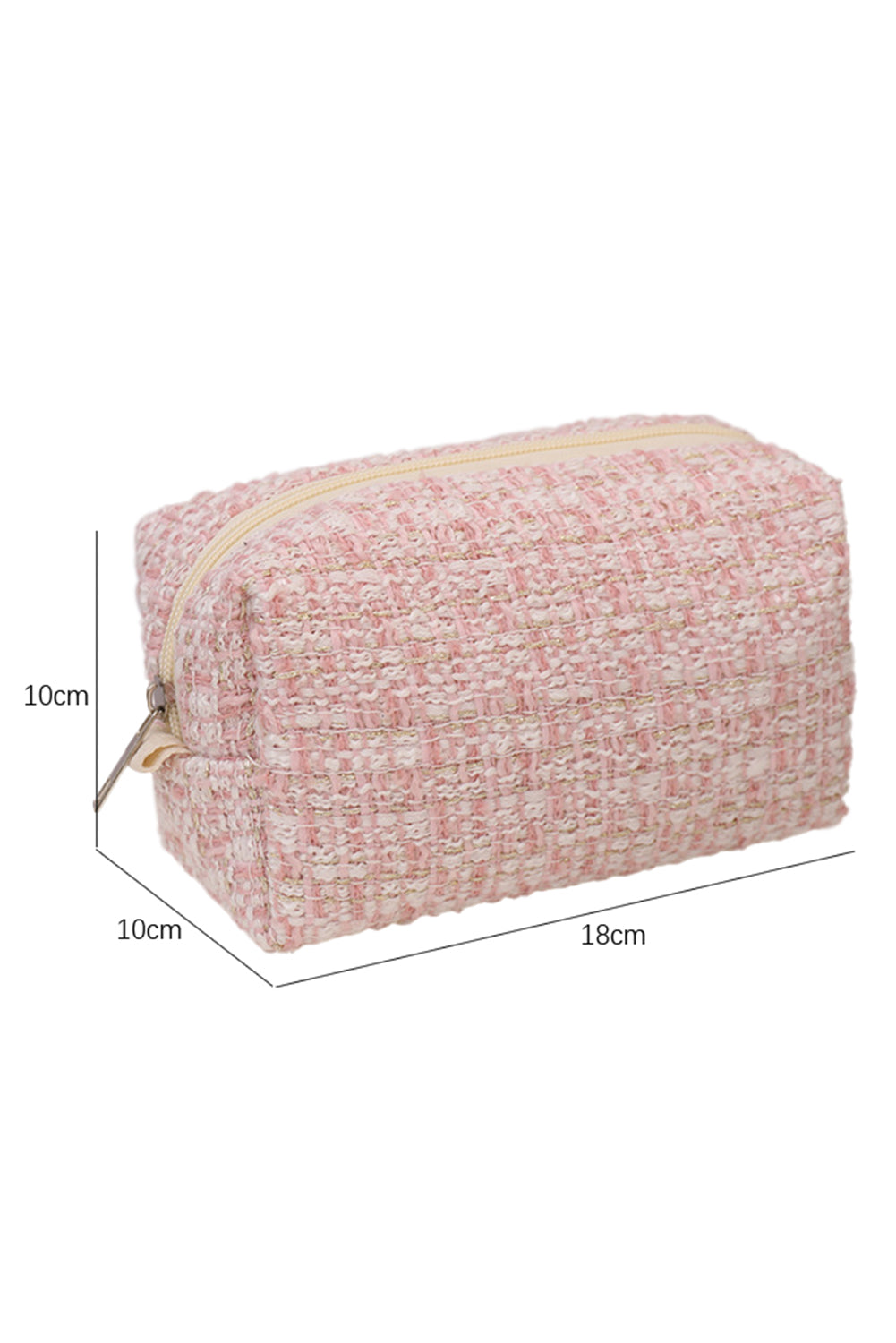 Pink Knit Elegant Travel Cosmetic Bag - MAD RUFFI