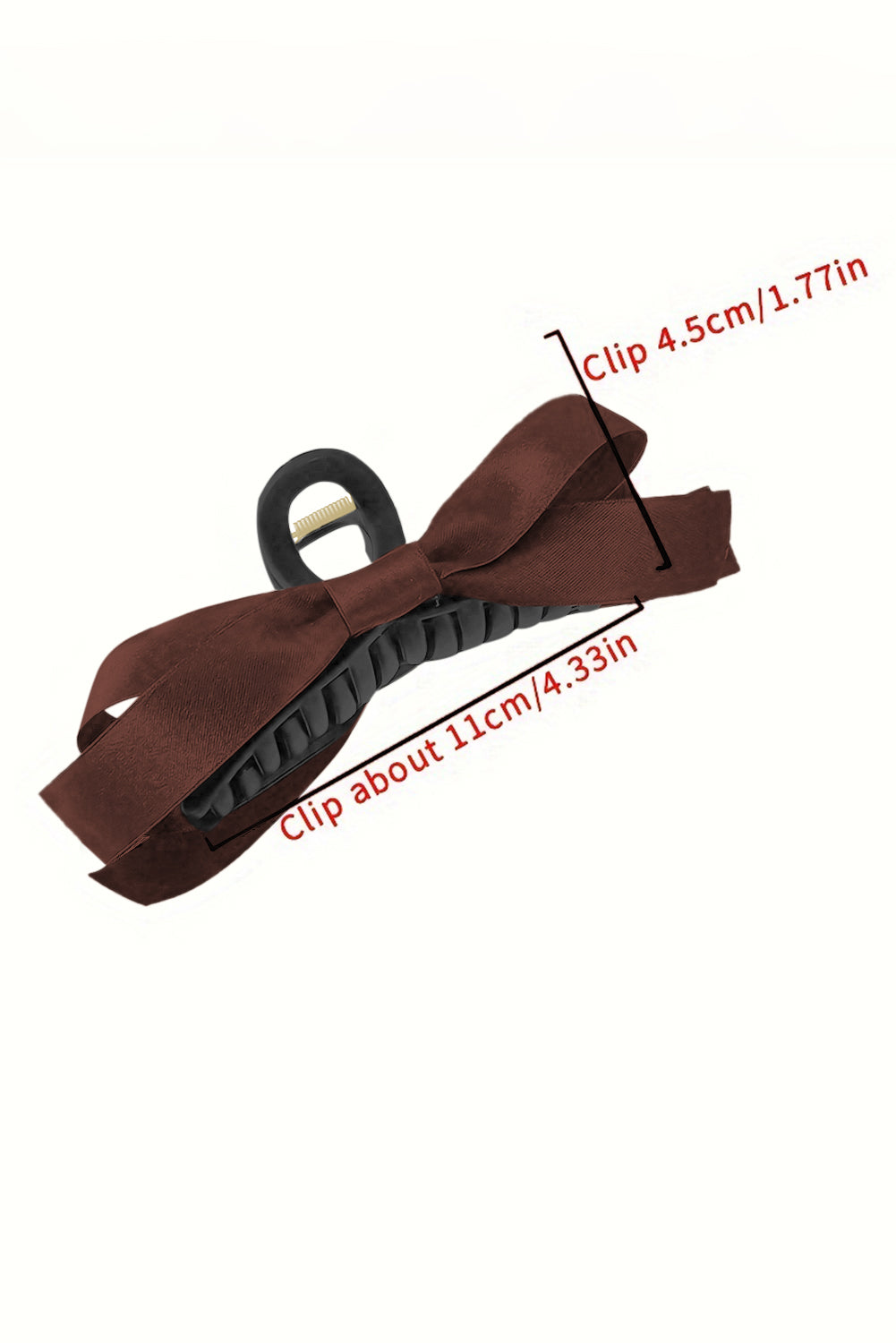 Pink Solid Color Ribbon Bow Decor Hair Clip - Hairband