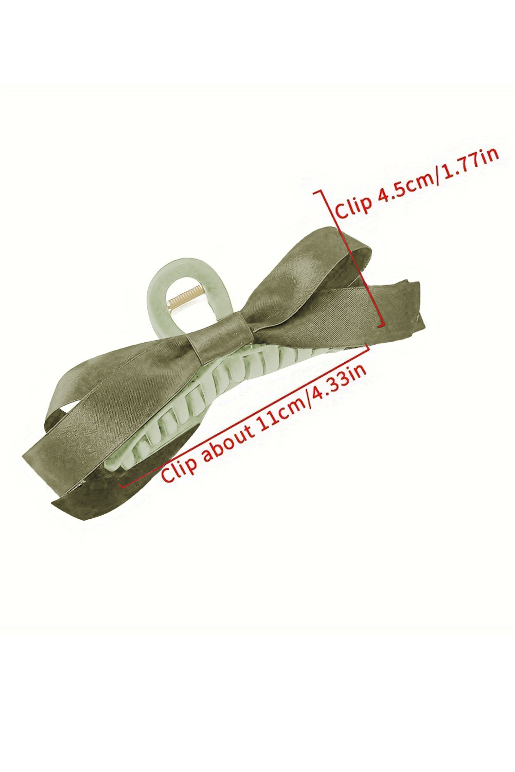 Pink Solid Color Ribbon Bow Decor Hair Clip - Hairband