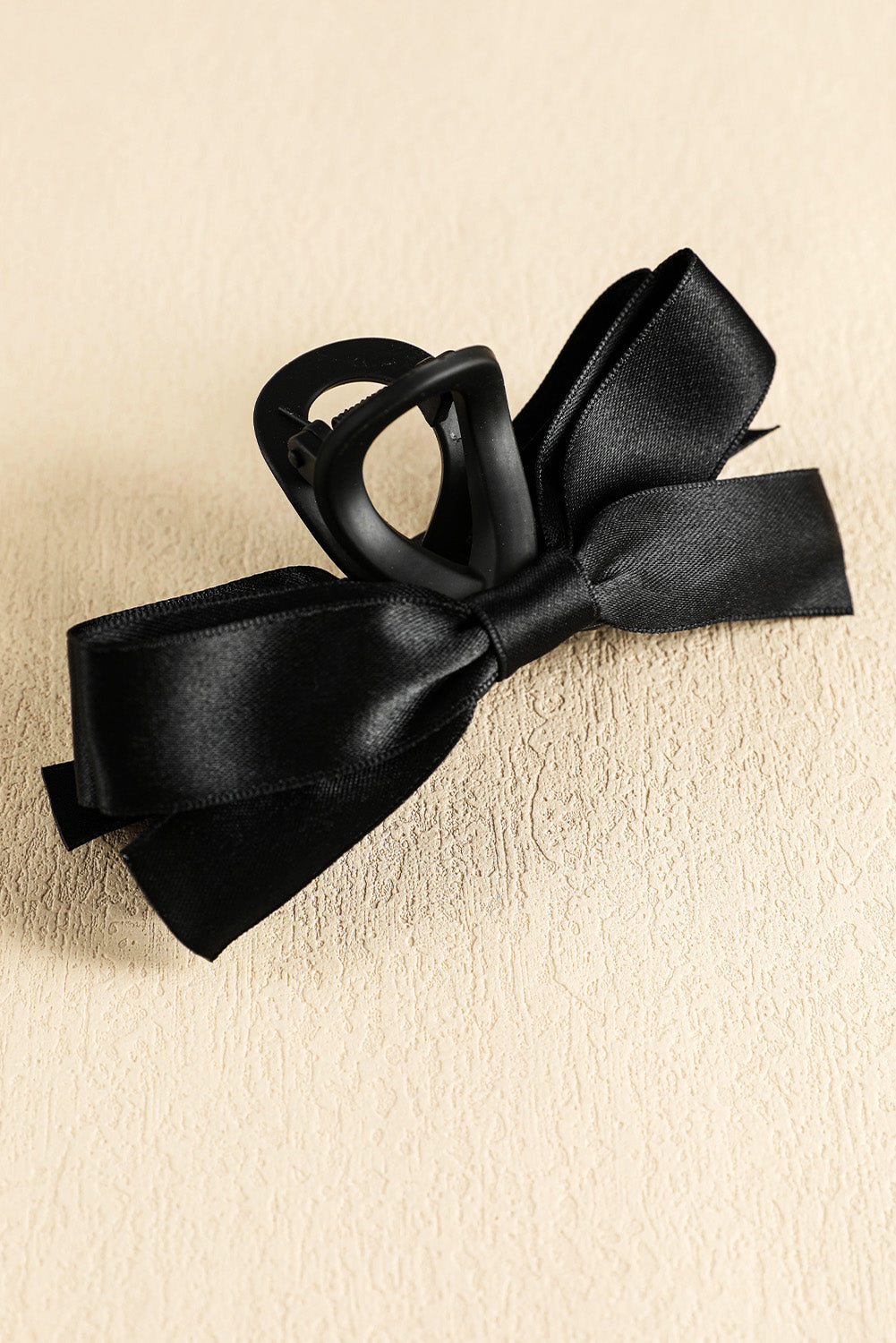 Pink Solid Color Ribbon Bow Decor Hair Clip - Hairband