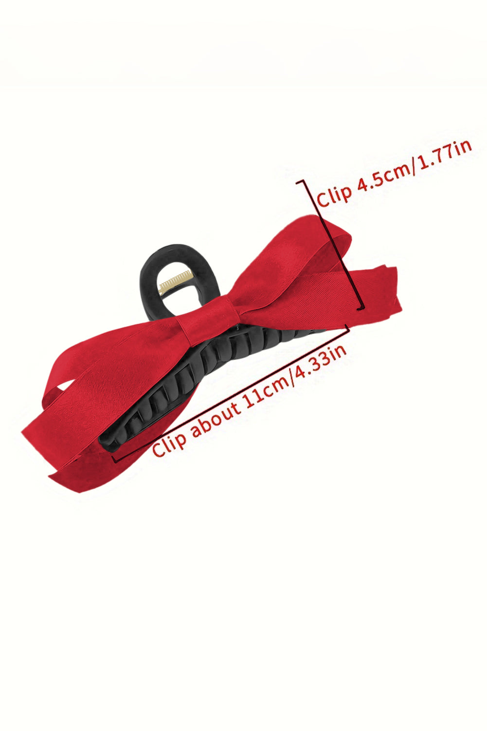 Pink Solid Color Ribbon Bow Decor Hair Clip - Hairband
