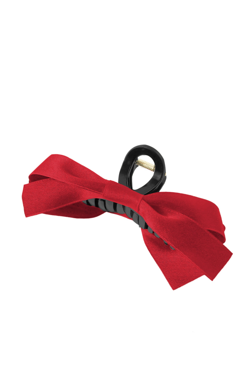 Pink Solid Color Ribbon Bow Decor Hair Clip - Hairband