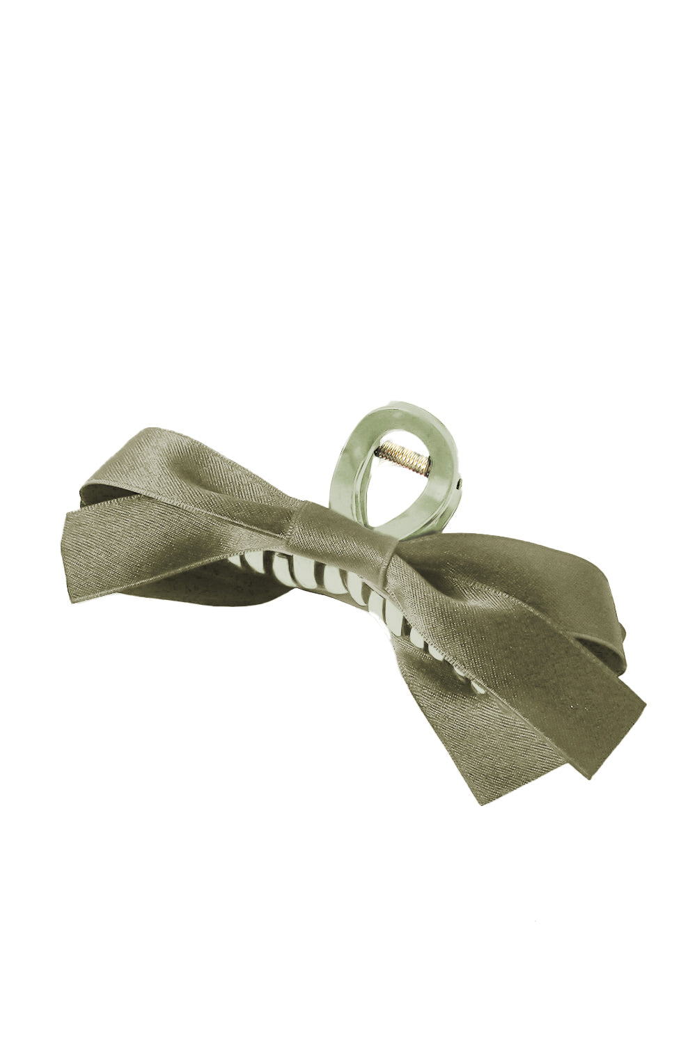 Pink Solid Color Ribbon Bow Decor Hair Clip - Hairband