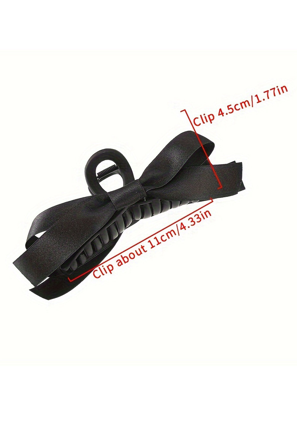 Pink Solid Color Ribbon Bow Decor Hair Clip - Hairband