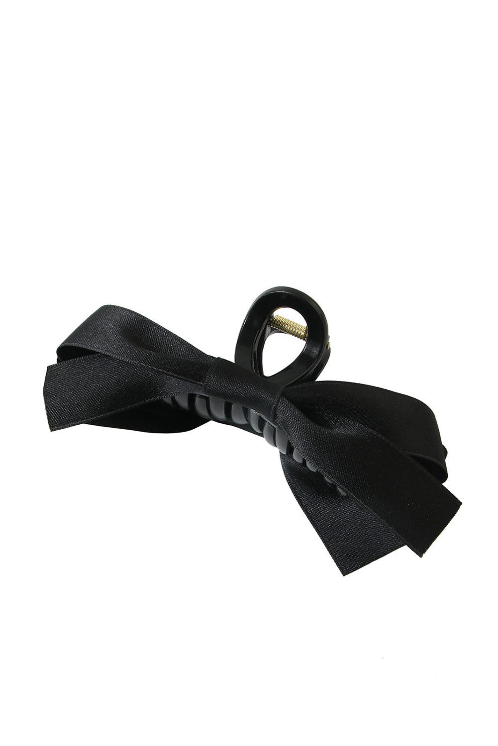Pink Solid Color Ribbon Bow Decor Hair Clip - Hairband