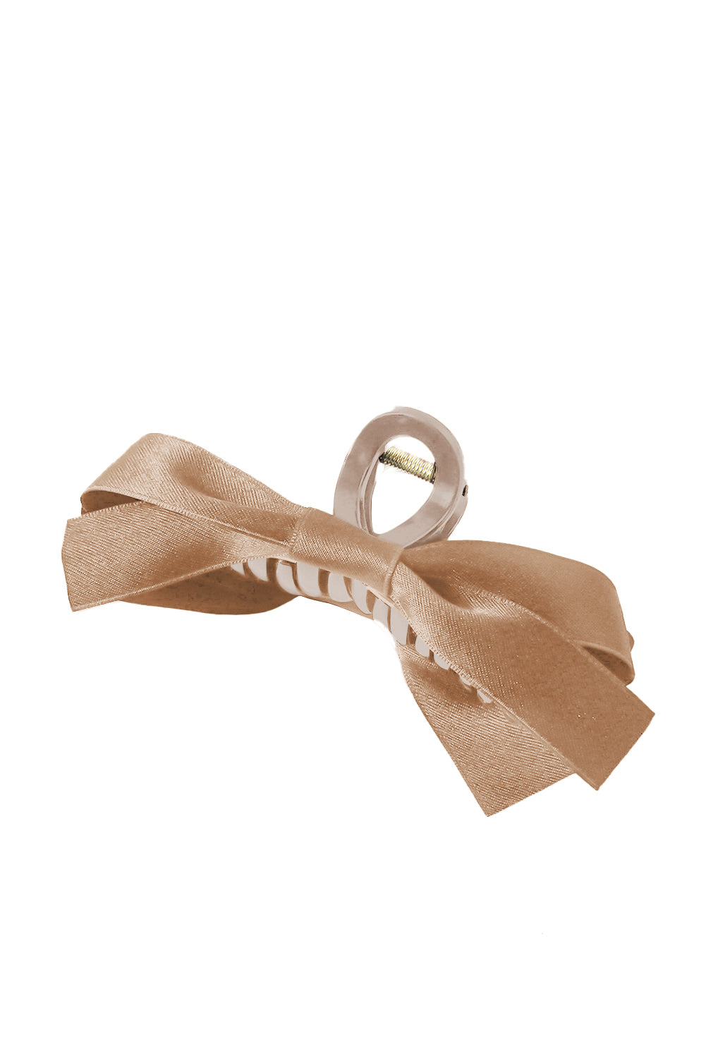 Pink Solid Color Ribbon Bow Decor Hair Clip - Hairband