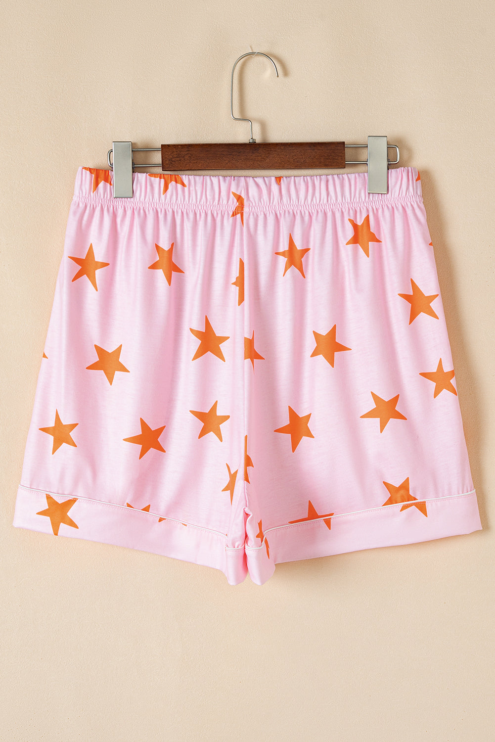 Pink Stars Short Sleeve Shirt and Shorts Pajama Set - MAD RUFFI