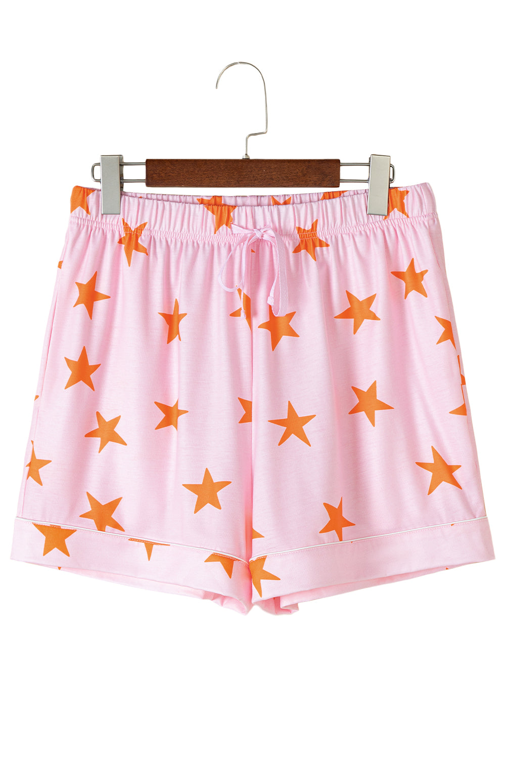 Pink Stars Short Sleeve Shirt and Shorts Pajama Set - MAD RUFFI