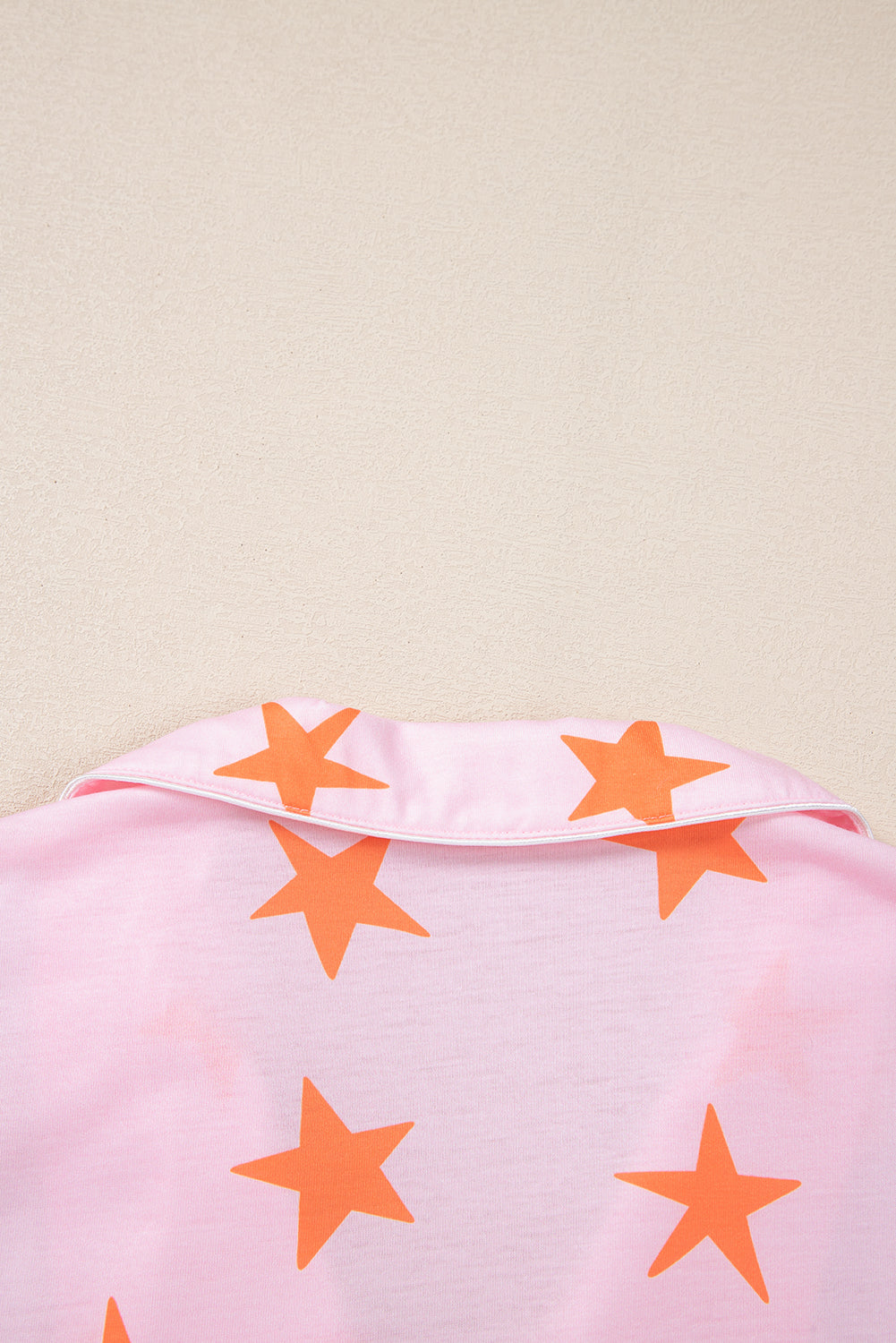 Pink Stars Short Sleeve Shirt and Shorts Pajama Set - MAD RUFFI