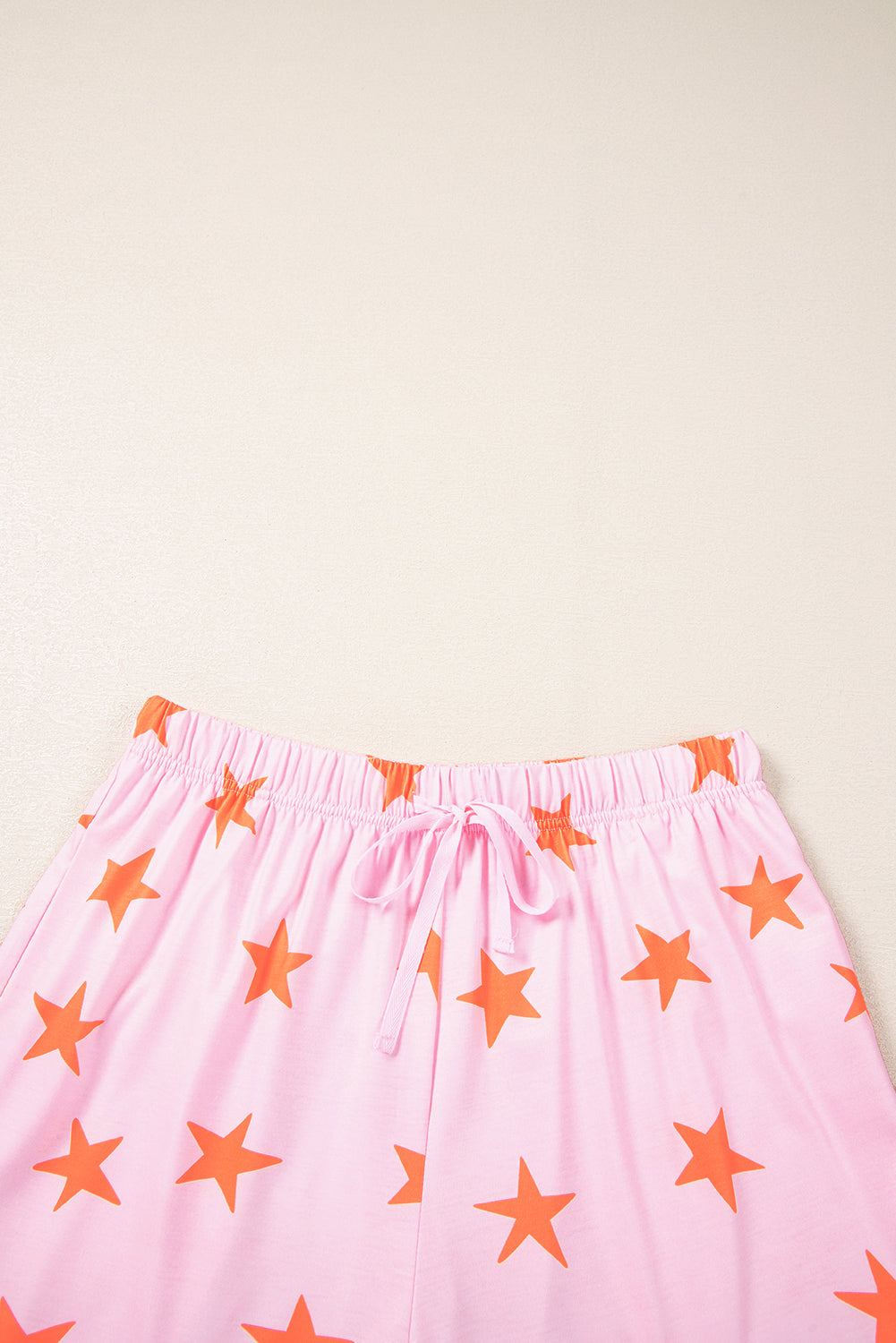 Pink Stars Short Sleeve Shirt and Shorts Pajama Set - MAD RUFFI