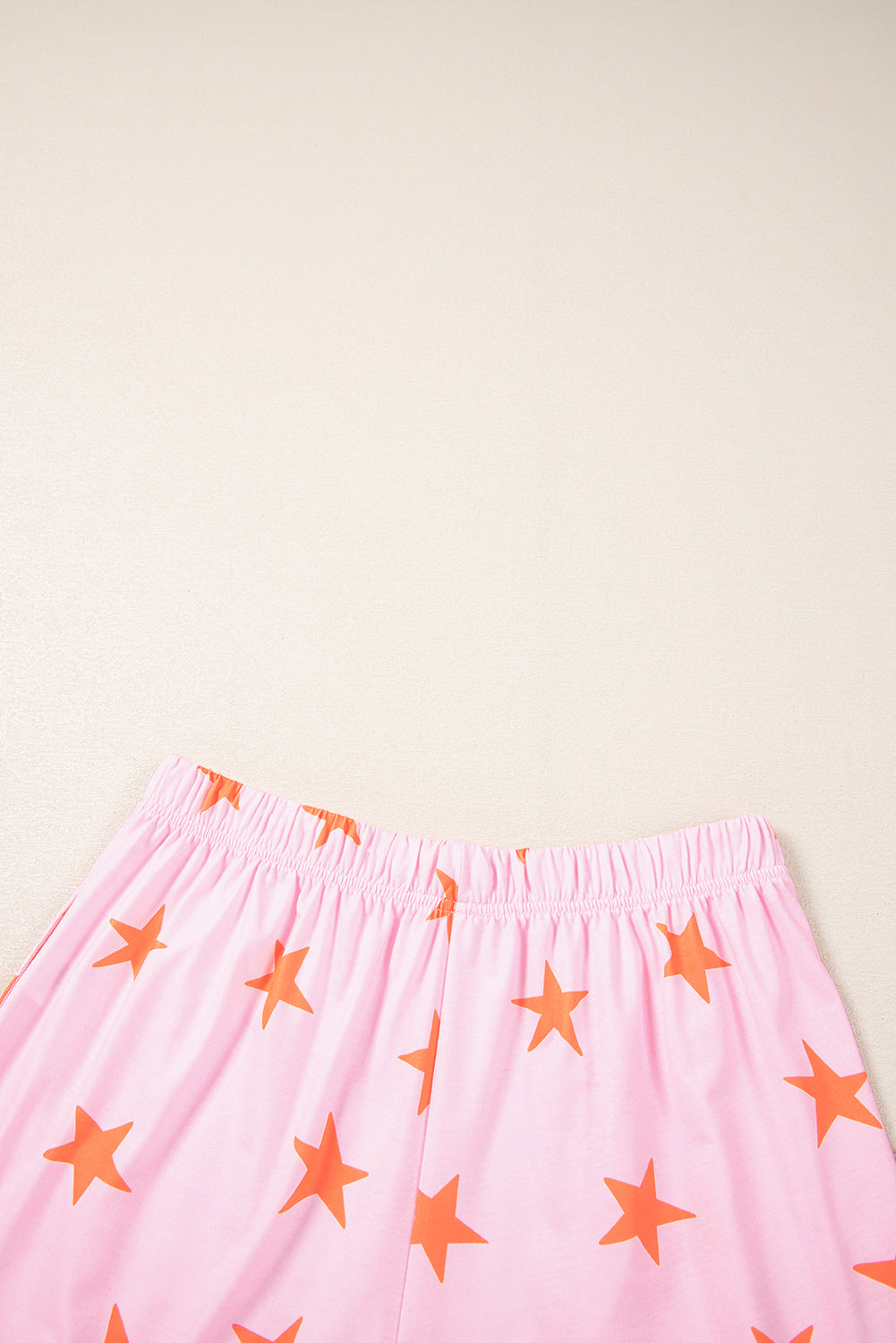 Pink Stars Short Sleeve Shirt and Shorts Pajama Set - MAD RUFFI