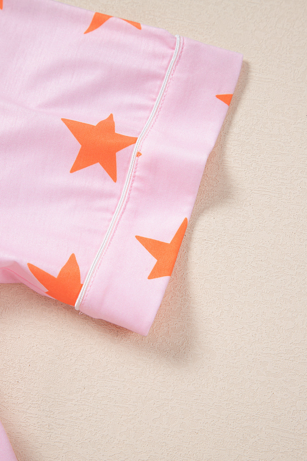 Pink Stars Short Sleeve Shirt and Shorts Pajama Set - MAD RUFFI