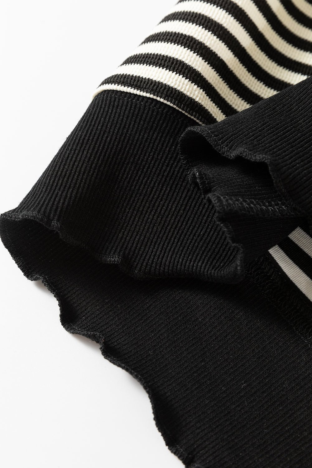 Pink Stripe Drop Shoulder Long Sleeve Top - MAD RUFFI