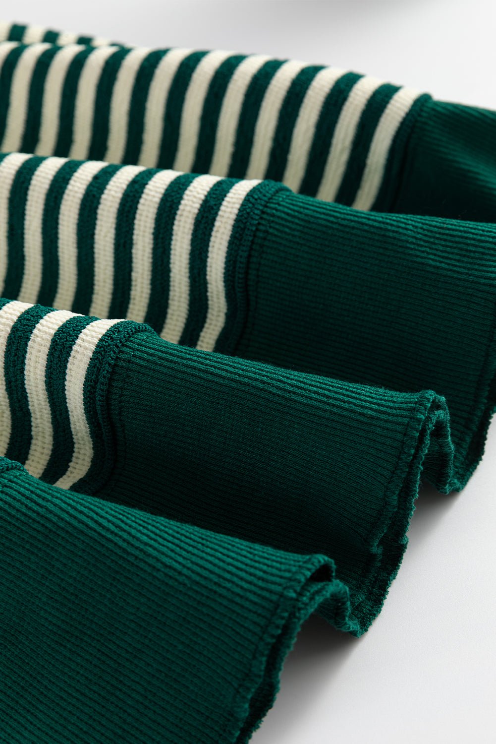 Pink Stripe Drop Shoulder Long Sleeve Top - MAD RUFFI