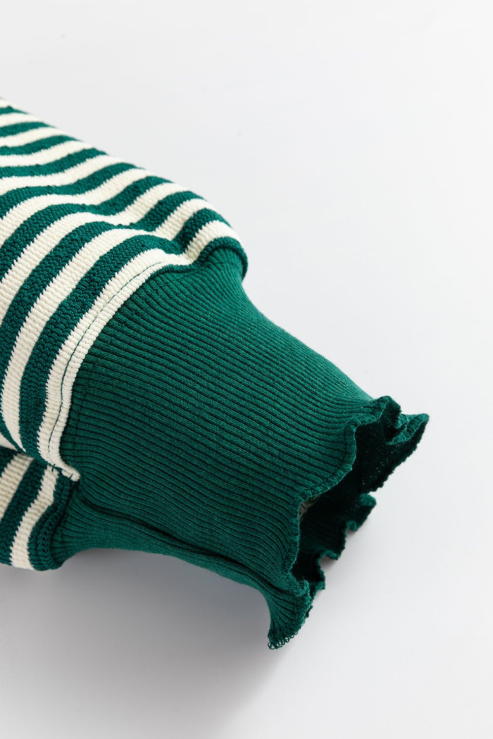 Pink Stripe Drop Shoulder Long Sleeve Top - MAD RUFFI