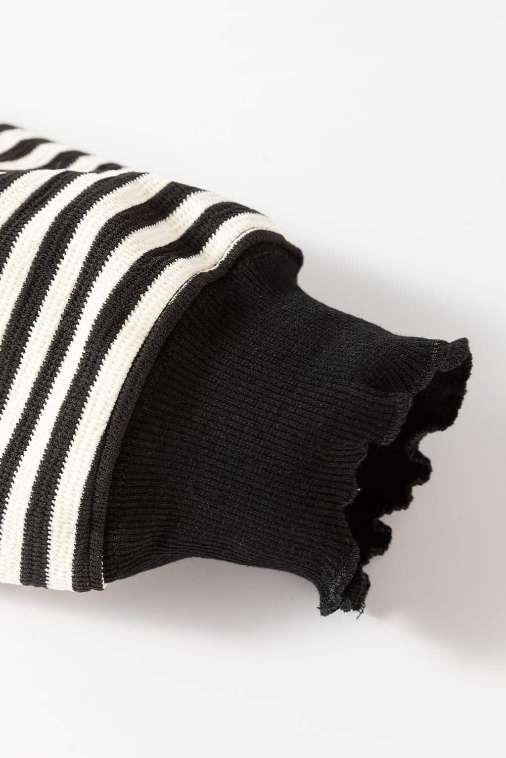 Pink Stripe Drop Shoulder Long Sleeve Top - MAD RUFFI