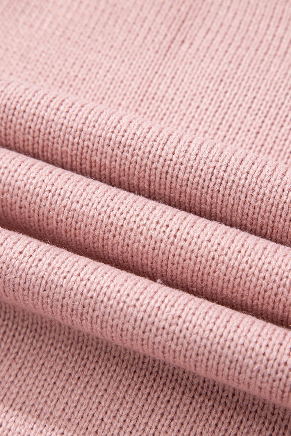 Pink Sweet Bow Drop Sleeve Round Neck Sweater - MAD RUFFI