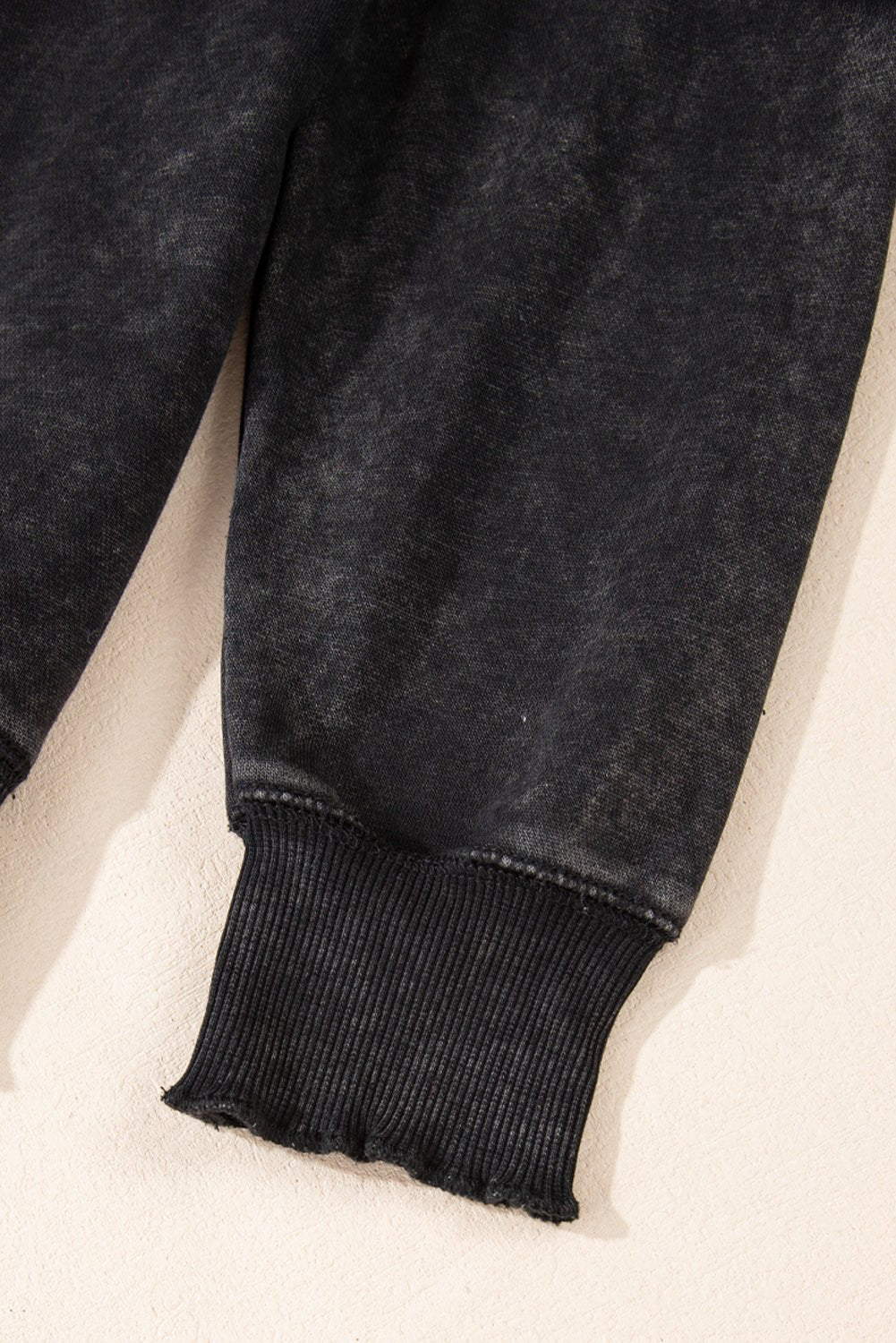 Pink Waffle Patchwork Raglan Sleeve Exposed Seam Sweatshirt - MAD RUFFI