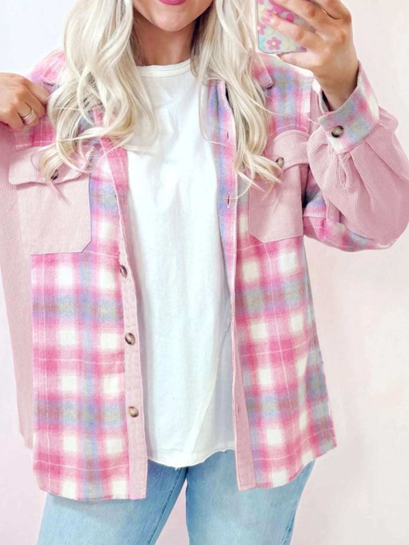 Plaid Button - Up Jacket - MAD RUFFI