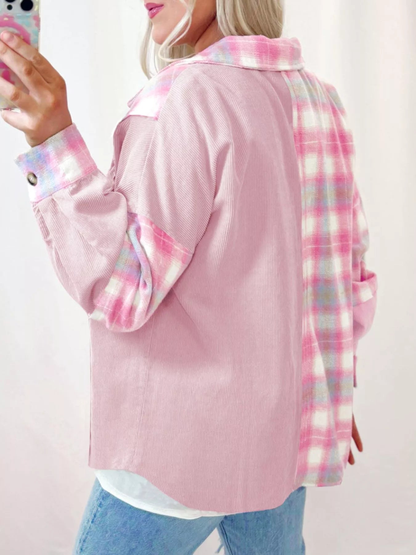 Plaid Button - Up Jacket - MAD RUFFI