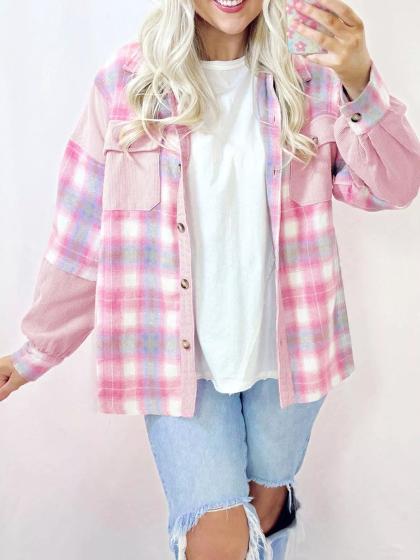 Plaid Button - Up Jacket - MAD RUFFI