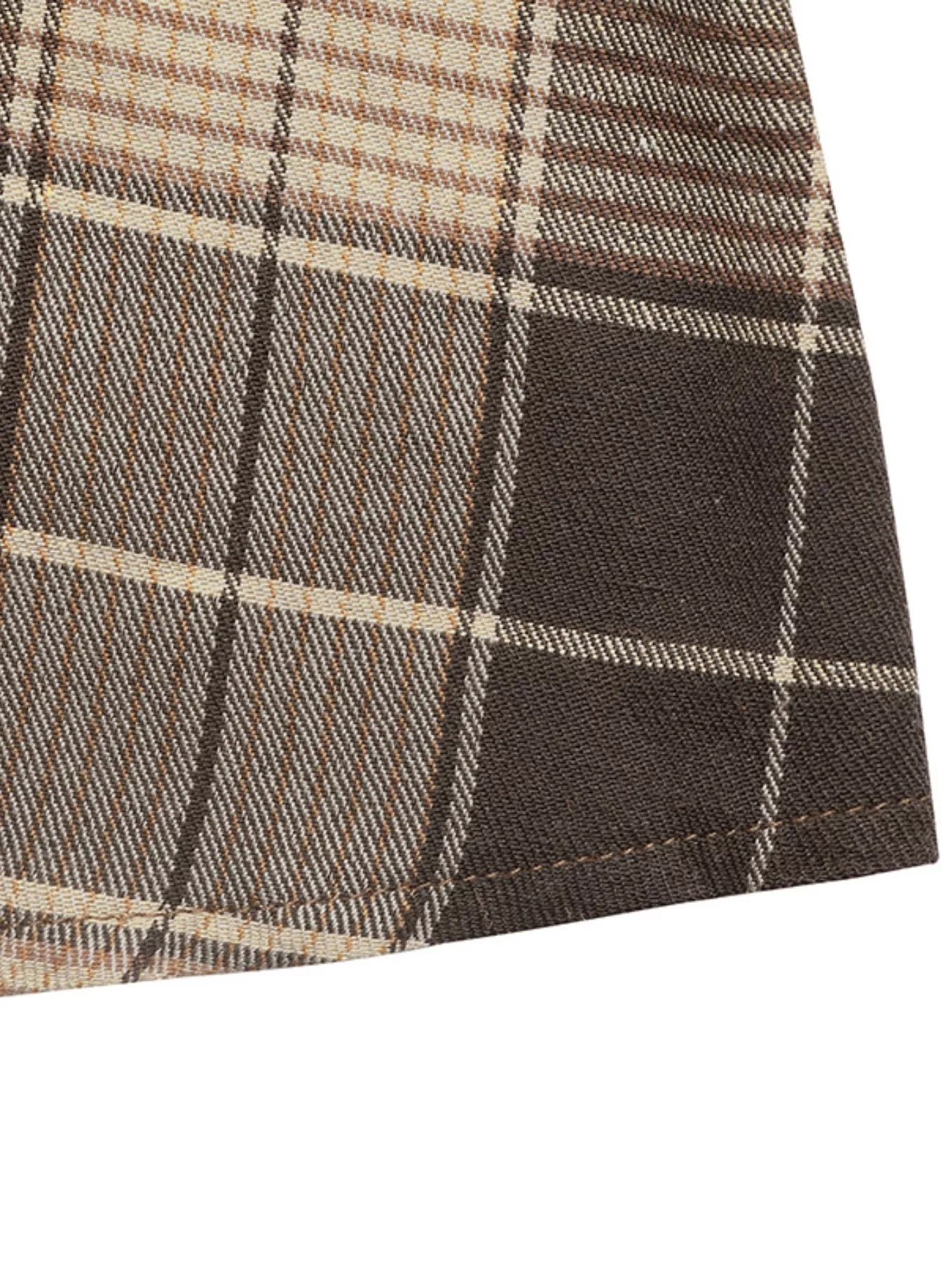 Plaid Button Up Long Sleeve Shirt Dress - MAD RUFFI