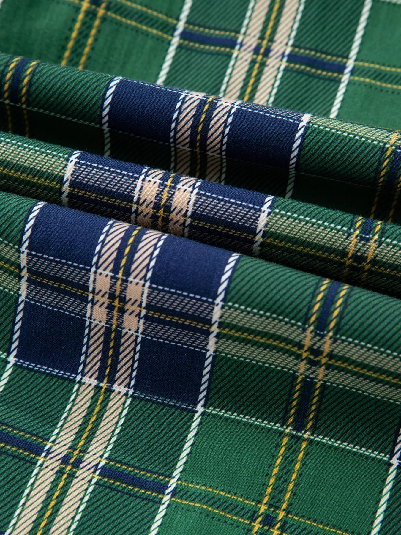 Plaid Frilly Collar Long Sleeve Shift Mini Dress - MAD RUFFI