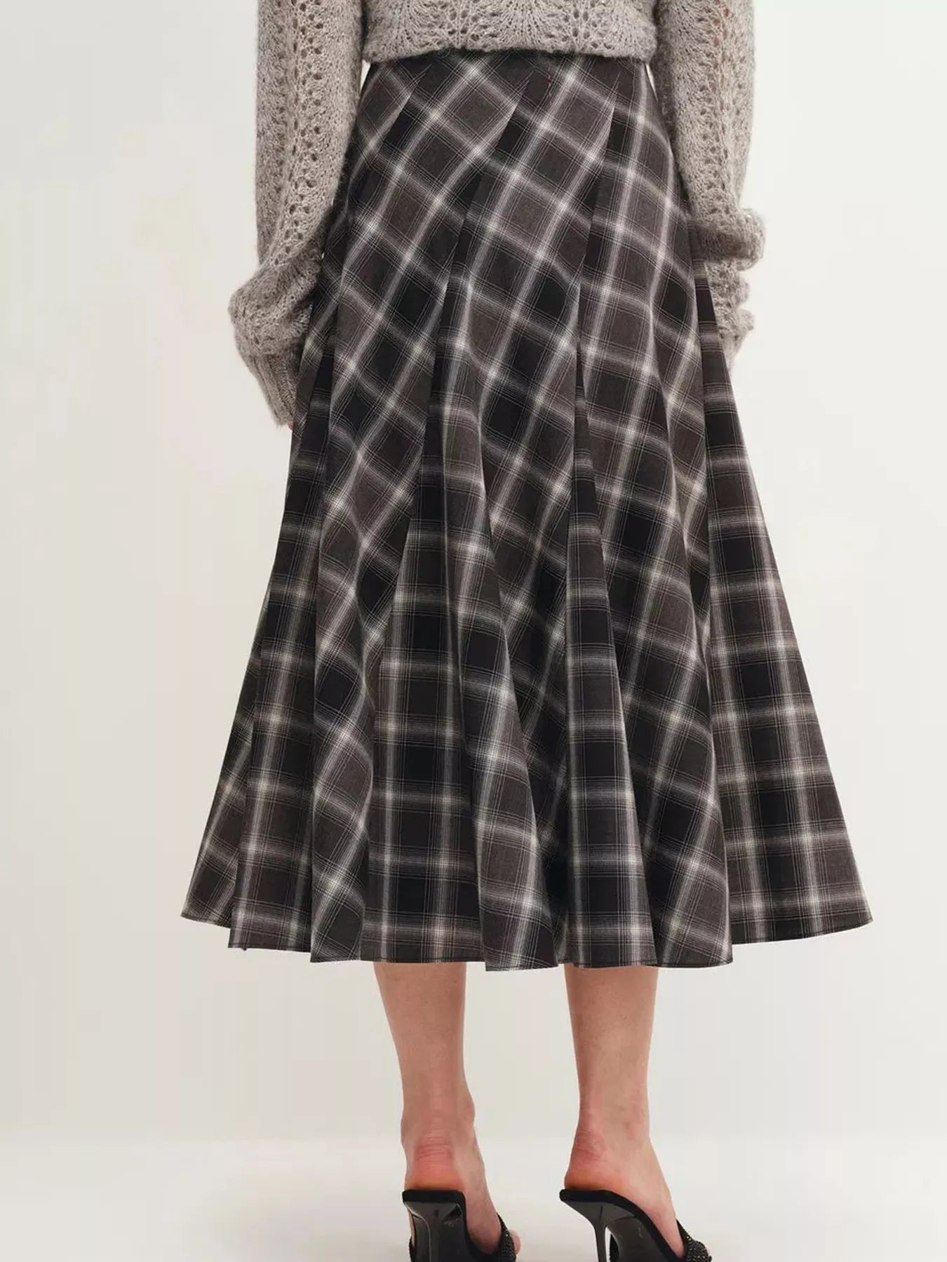 Plaid Midi Skirt - MAD RUFFI