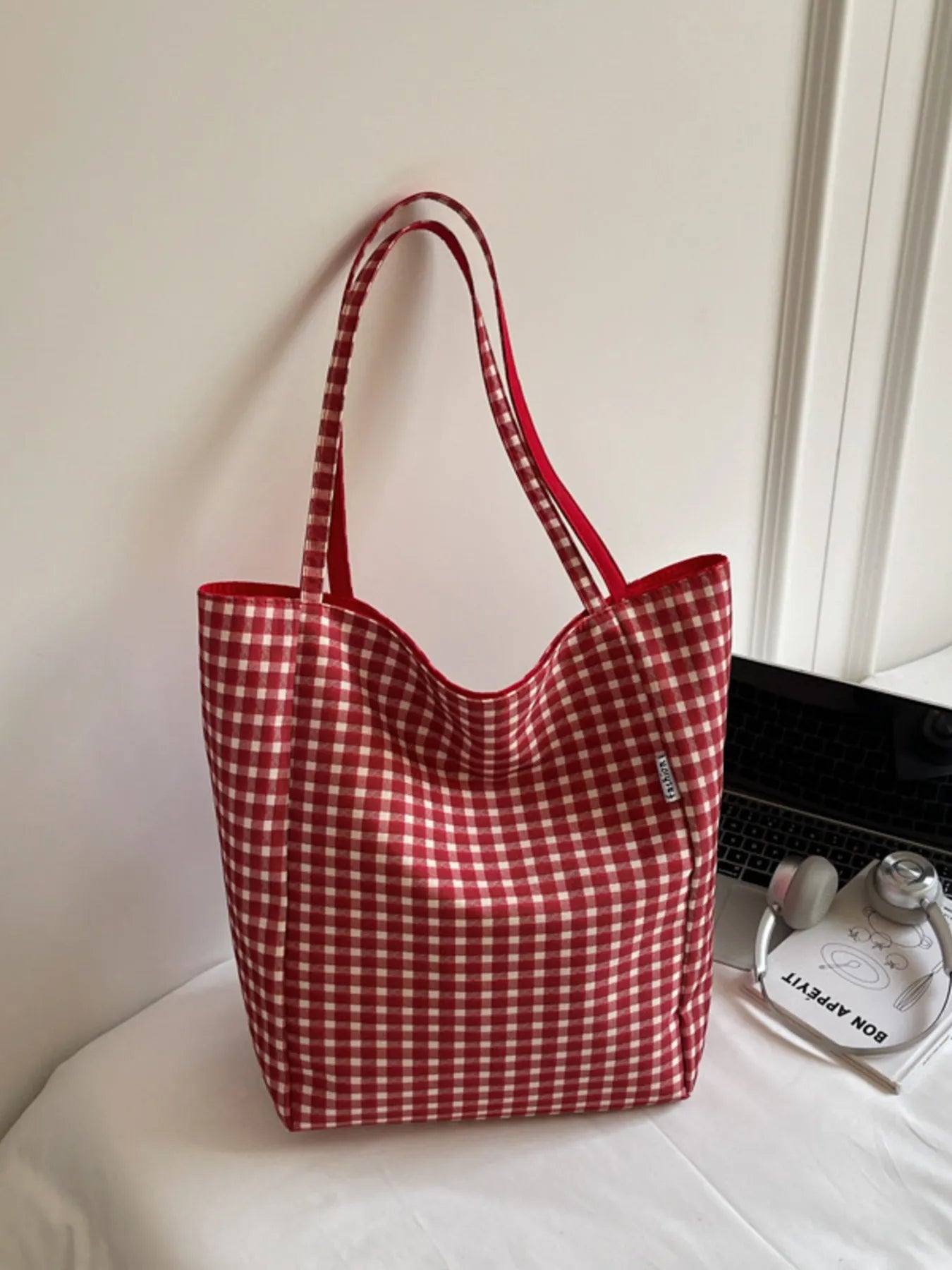 Plaid Pattern Tote Bag - MAD RUFFI