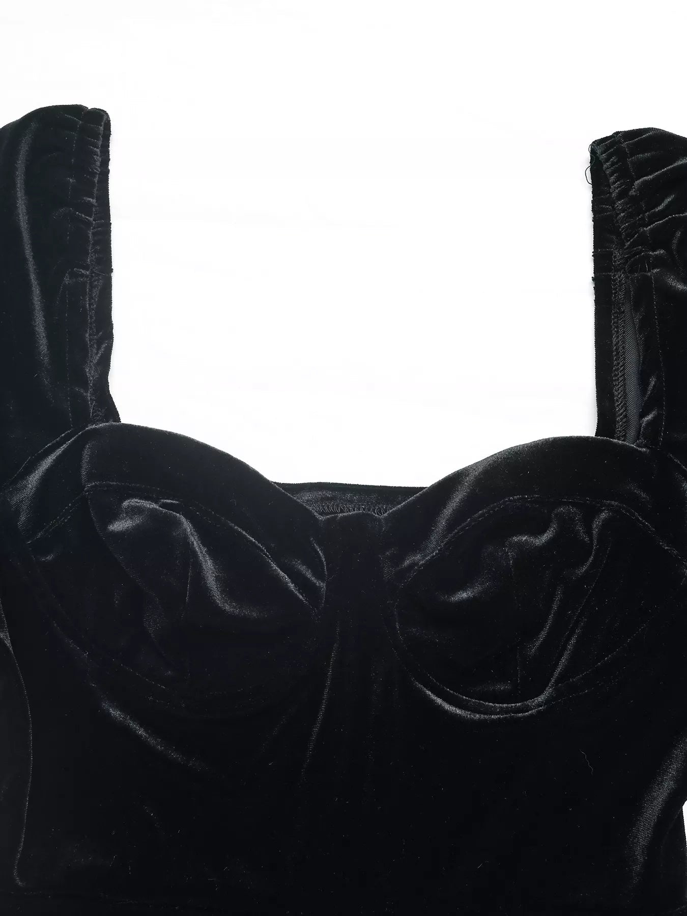 Pleated Hem Sweetheart Neckline Long Sleeve Mini Dress - MAD RUFFI