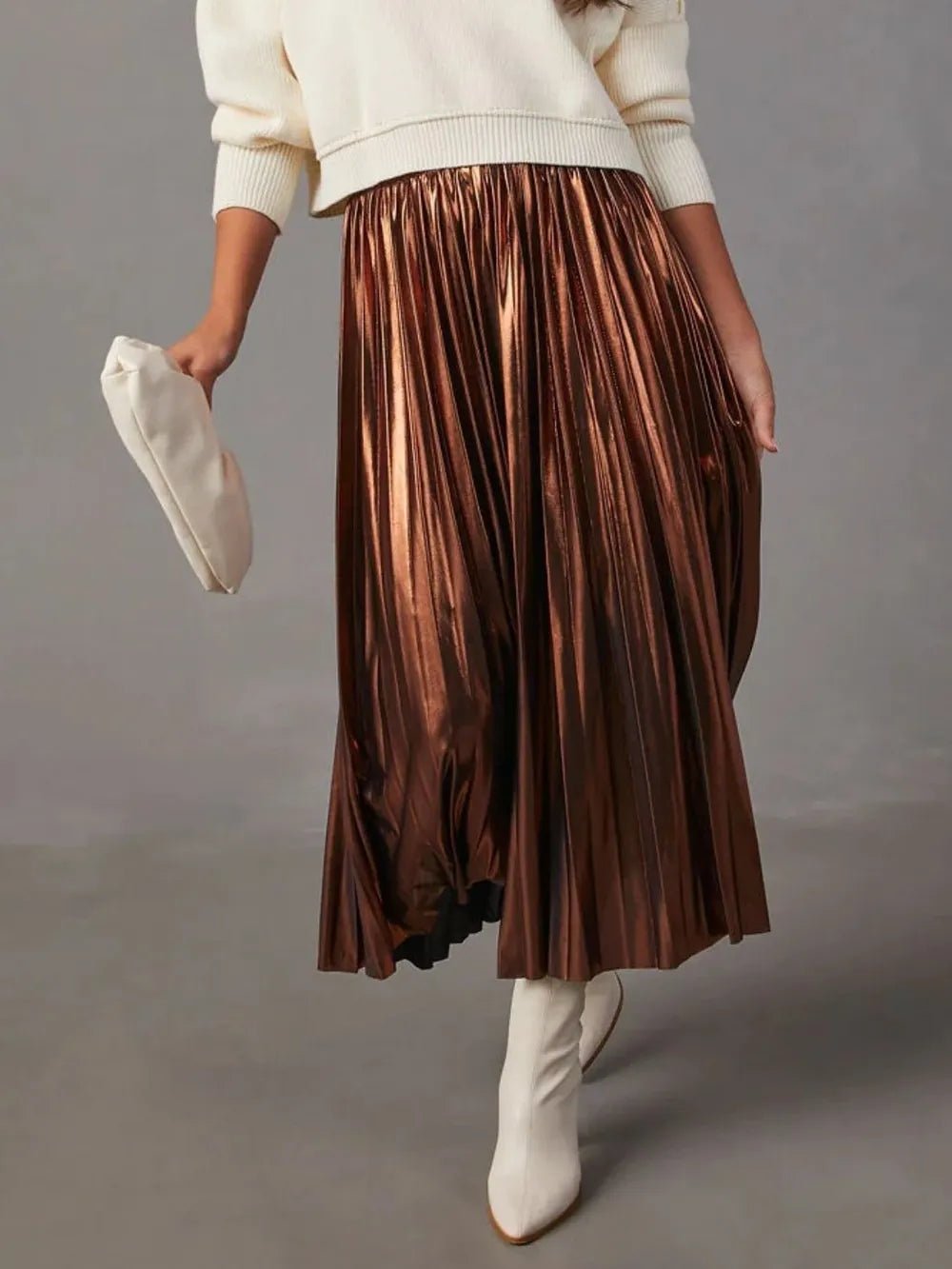 Pleated Midi Skirt - MAD RUFFI