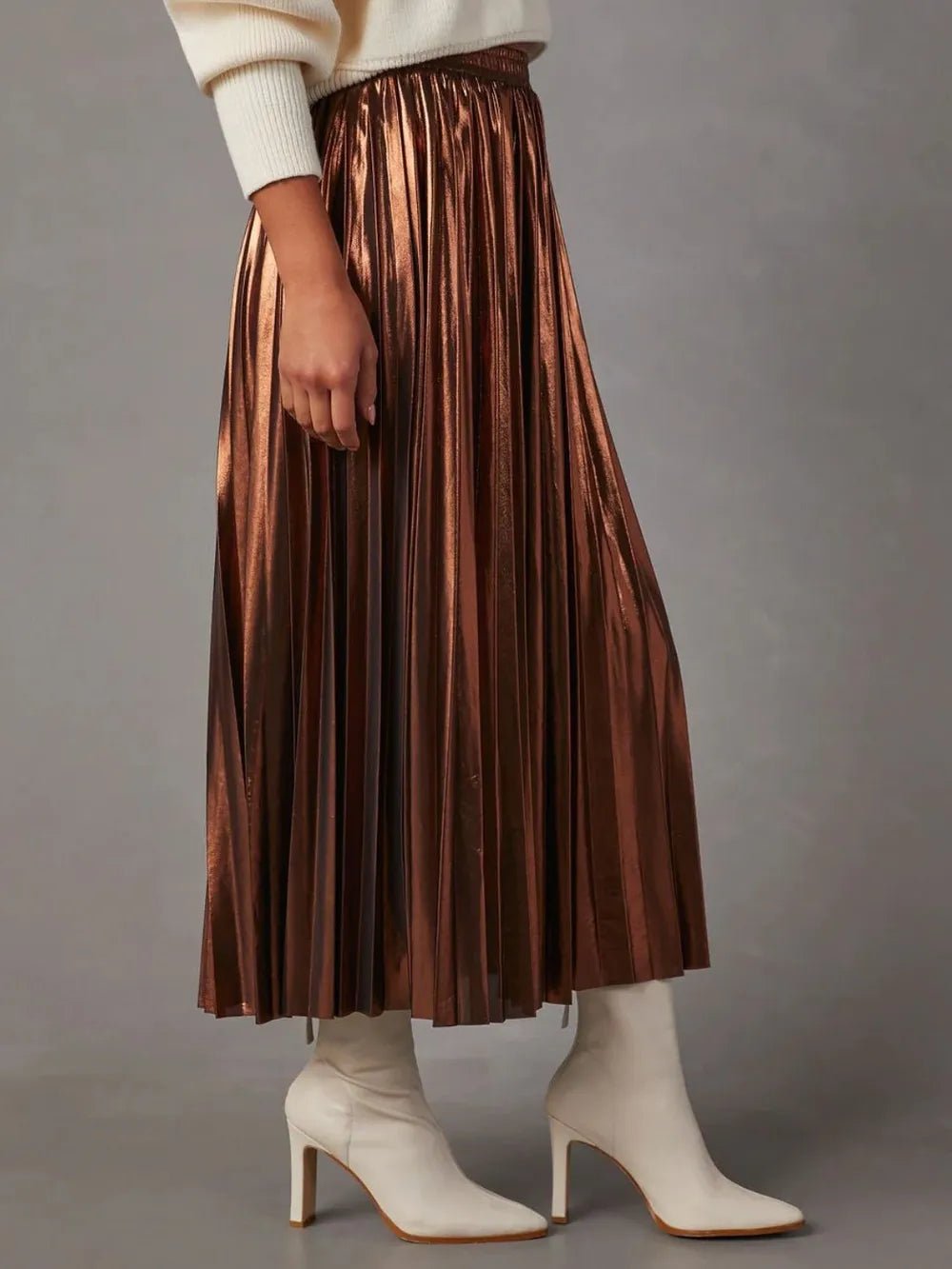 Pleated Midi Skirt - MAD RUFFI