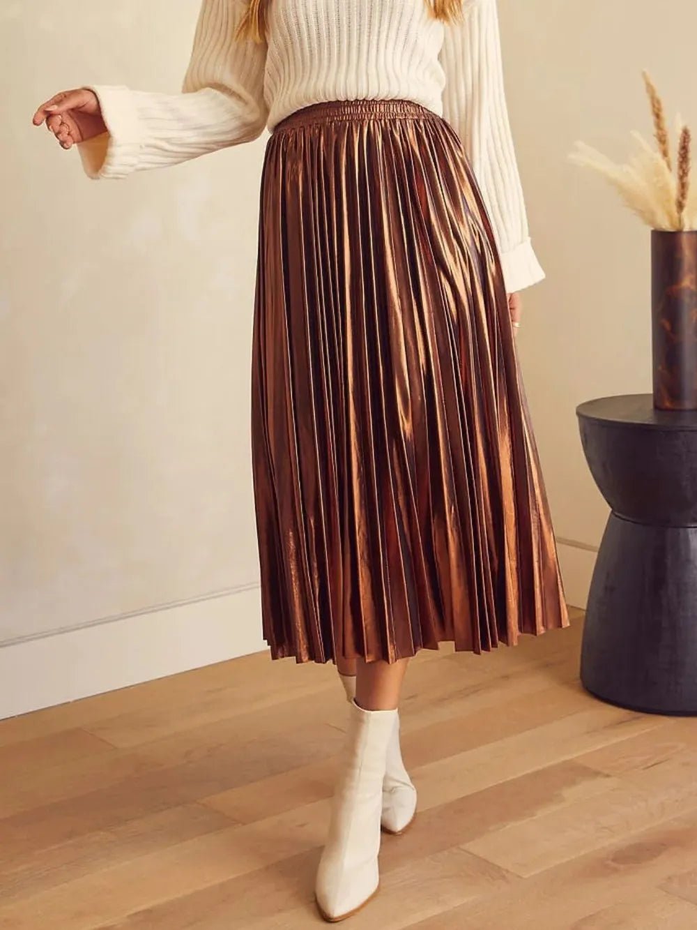 Pleated Midi Skirt - MAD RUFFI