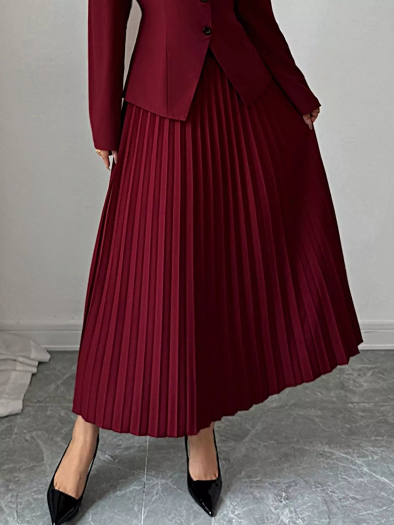 Pleated Midi Skirt - MAD RUFFI